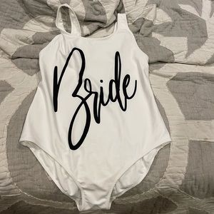 New, Never Worn White “Bride” One Piece